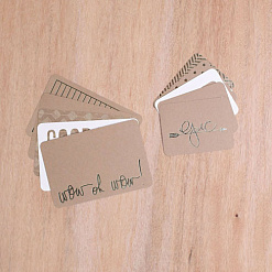 Набор карточек и вырубок с фольгированием "Kraft foil", 80 шт (American Crafts)
