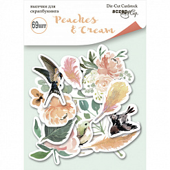 Набор вырубок из бумаги "Peaches & Cream", 69 шт (Скрапмир)