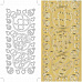 Контурные наклейки "Большие новогодние шары", лист 10x24,5 см, цвет золотой (JEJE)