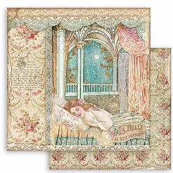 Набор бумаги 15х15 см "Sleeping Beauty", 10 листов (Stamperia)