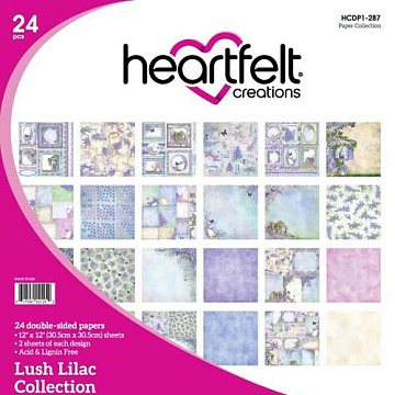 Набор бумаги 30х30 см "Lush lilac", 24 листа (Heartfelt Creations)