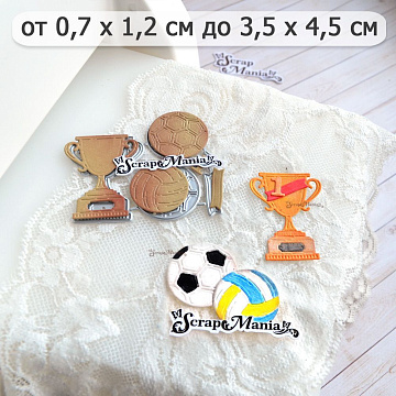 Нож "Школьная жизнь. Первенство по футболу", 3,5х4,5 см (ScrapMania)