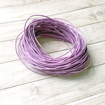 Шнур вощеный, диам. 1 мм, длина 10 м, фиолетовый (Gamma)