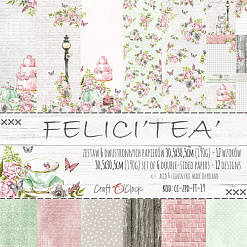 Набор бумаги 30х30 см "Felici'tea", 6 листов (CraftO'clock)