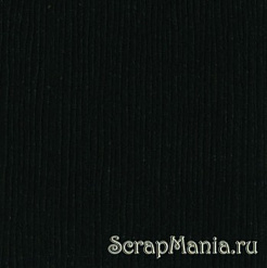 Кардсток Bazzill Basics 30,5х30,5 см однотонный с текстурой льна, цвет черный