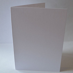 Заготовка для открытки двойная 10х14 см Датч Айвори Борд, натуральный лен, цвет белый (Zebra creative)