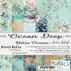 Набор бумаги 15х15 см "Ocean Deep", 24 листа (CraftO'clock)