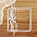Украшение из чипборда "Квадратная рамка с орнаментом 4" (Просто небо)