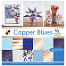 Набор бумаги 30х30 см с фольгированием "Copper blues", 48 листов (DCWV)