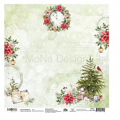 Набор бумаги 30х30 см "Винтажная зима", 11 листов (MonaDesign)
