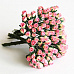 Букет микро-роз с закрытым бутоном "Розовый с желтым", 0,3 см, 25 шт (Craft)