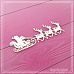Чипборд "Санта в санях с упряжкой оленей. Малый", 10х3 см (СкрапМагия)