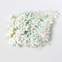 Набор маленьких цветов "Мятные с белым", 20 шт (Craft)