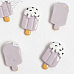 Акриловое украшение "Мороженое на палочке светло-фиолетовое. Посыпка", 1,2х2,2 см, 1 шт