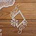 Чипборд "Рамка со снежинками и завитками 2", 7х11,4 см (Просто небо)