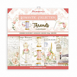 Набор бумаги 20х20 см "Romantic Collection. Threads", 10 листов (Stamperia)