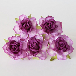 Букет больших кудрявых роз "Двухтоновый фиолетовый", 5 шт (Craft)