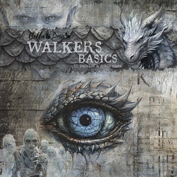 Набор бумаги 30х30 см "Walkers basicos", 12 листов (BellaLuna)