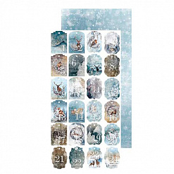 Набор бумаги 30х15 см "Snowy Winterland. Для вырезания. Конверты", 12 листов (CraftO'clock)