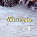 Акриловое украшение "Надпись. Паспорт", цвет золото (LeoMammy)