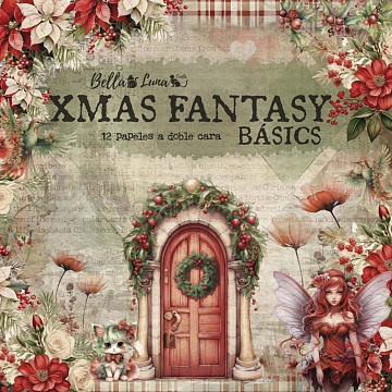Набор бумаги 30х30 см "Xmas fantasy basicos", 12 листов (BellaLuna)