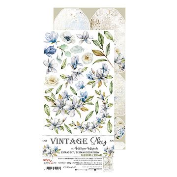 Набор бумаги 30х15 см "Vintage sky. Flowers. Для вырезания", 12 листов (CraftO'clock)