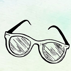 Штамп "Солнцезащитные очки", 2,5х1,5 см (Креатив)