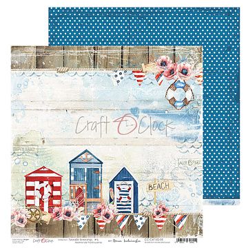 Бумага 30х30 см "Seaside greetings 5" (CraftO'clock)