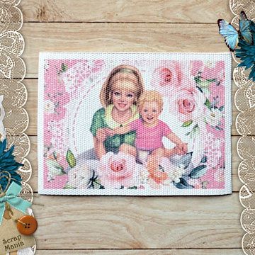 Тканевая карточка "Кудряшка. Это мы" (ScrapMania)