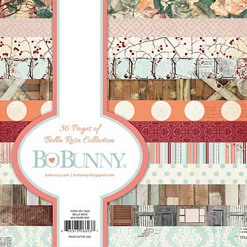 Набор бумаги 15х15 см "Bella rosa", 36 листов (BoBunny)