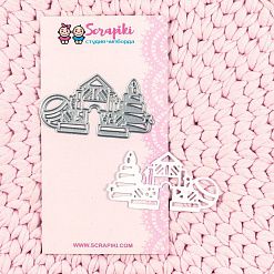 Нож "Кубики детские", 3,6х6,6 см (Scrapiki)