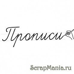 Силиконовый штамп "Прописи"  (Скрапклуб)