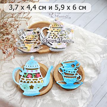 Нож "Чаепитие. Сервиз", 5,9х6 см (ScrapMania)