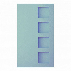 Заготовка для открытки тройная "4 квадрата", светло-голубая матовая (Лоза)
