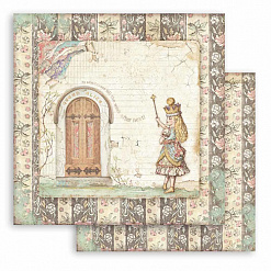 Набор бумаги 15х15 см "Alice through the looking glass", 10 листов (Stamperia)