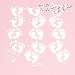 Трафарет "Детский. Следы", 9х13,5 см (Scrapiki)