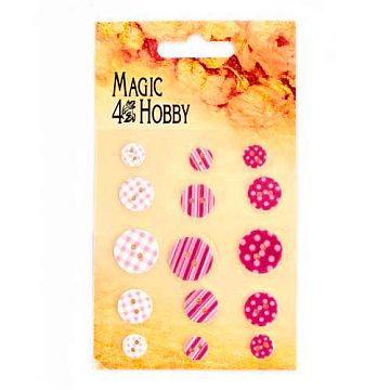 Набор пуговиц "Розовый микс" (Magic Hobby)