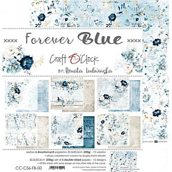 Набор бумаги 30х30 см "Forever blue", 6 листов (CraftO'Clock)