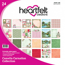 Набор бумаги 30х30 см "Camelia carnation", 24 листа (Heartfelt Creations)
