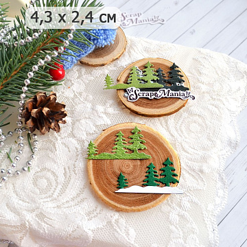 Нож "Зимний лес. Мини", 4,5х2,5 см (ScrapMania)