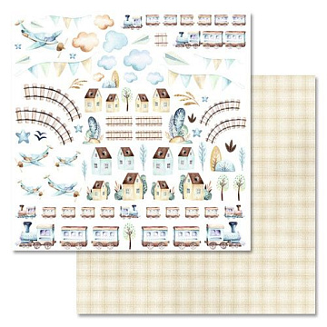 Бумага "Веселый паровозик. Картинки" (ScrapMania)