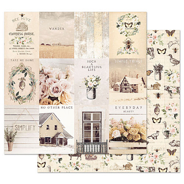Бумага с фольгированием "Spring farm house. Simple things" (Prima Marketing)