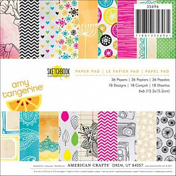 Набор бумаги 15х15 см "Amy Tangerine. Sketchbook", 36 листов (American Crafts)