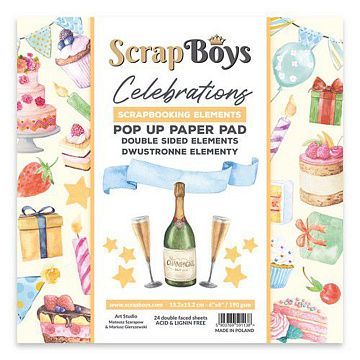 Набор бумаги 15х15 см "Celebrations", 24 листа (ScrapBoys)