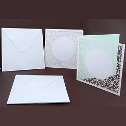 Набор заготовок для открыток 15х15 см "Белое Рождество" с конвертами (DoCrafts)