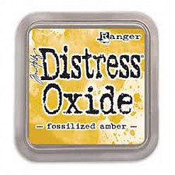 Штемпельная подушечка Distress Oxide "Fossilized amber" (Ranger)