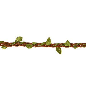 Шнур хлопковый "Плетеный с листьями", ширина 2,7 см, длина 1 м