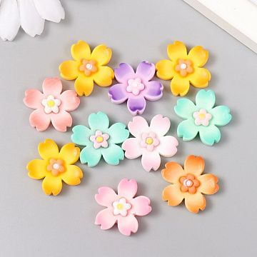 Набор акриловых украшений "Незабудка", 2,3х2,3 см, 10 шт (АртУзор)