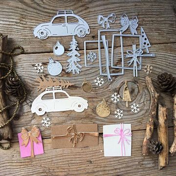 Нож "Автомобиль с подарками", 7,7х3,7 см (MimiCut)