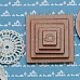 Набор деревянных украшений 3D "Шейкер. Потешки. Ежик", квадратные (ЛенСкрап)